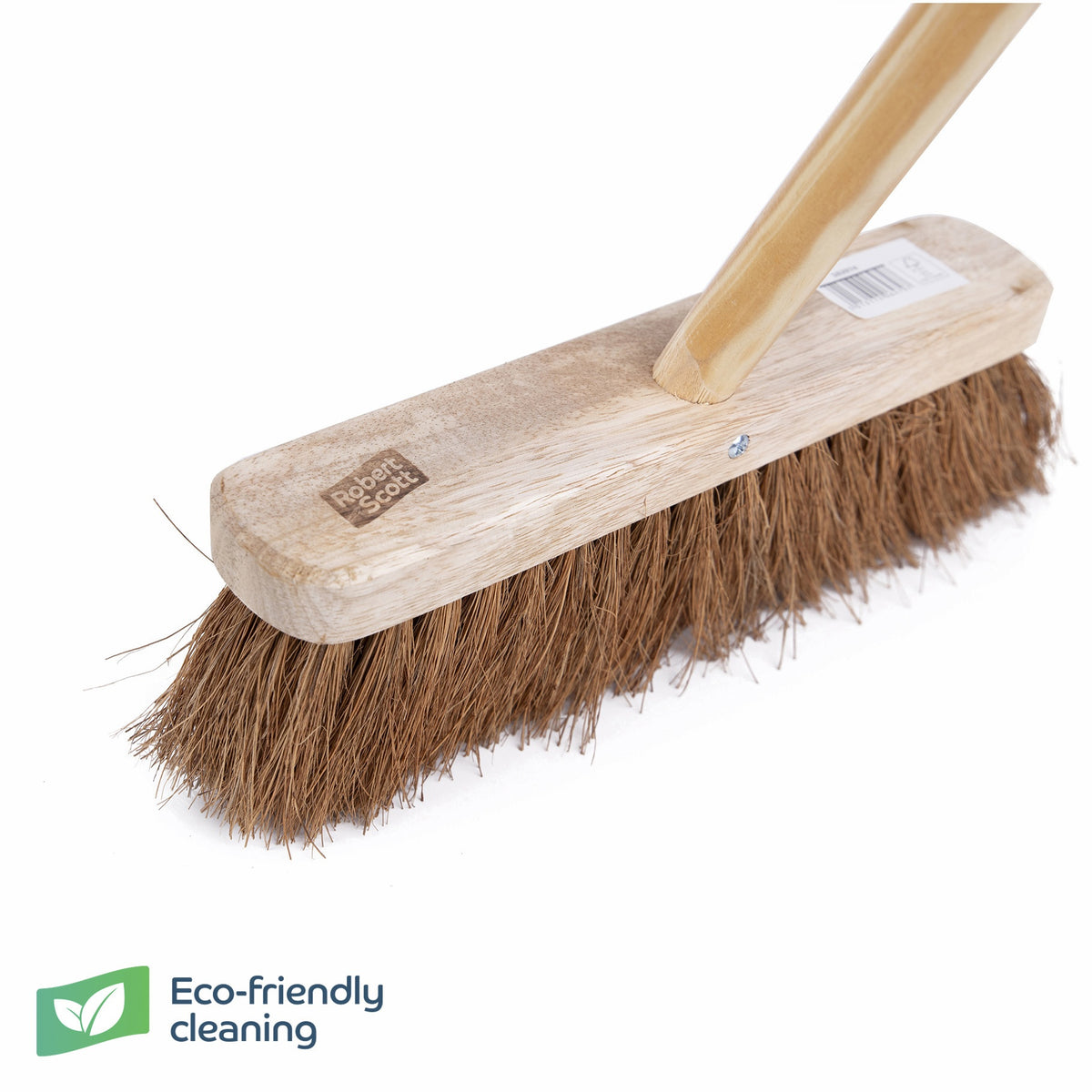 Robert Scott Wooden Broom FSC Flat Soft 11.5" & Handle 47"