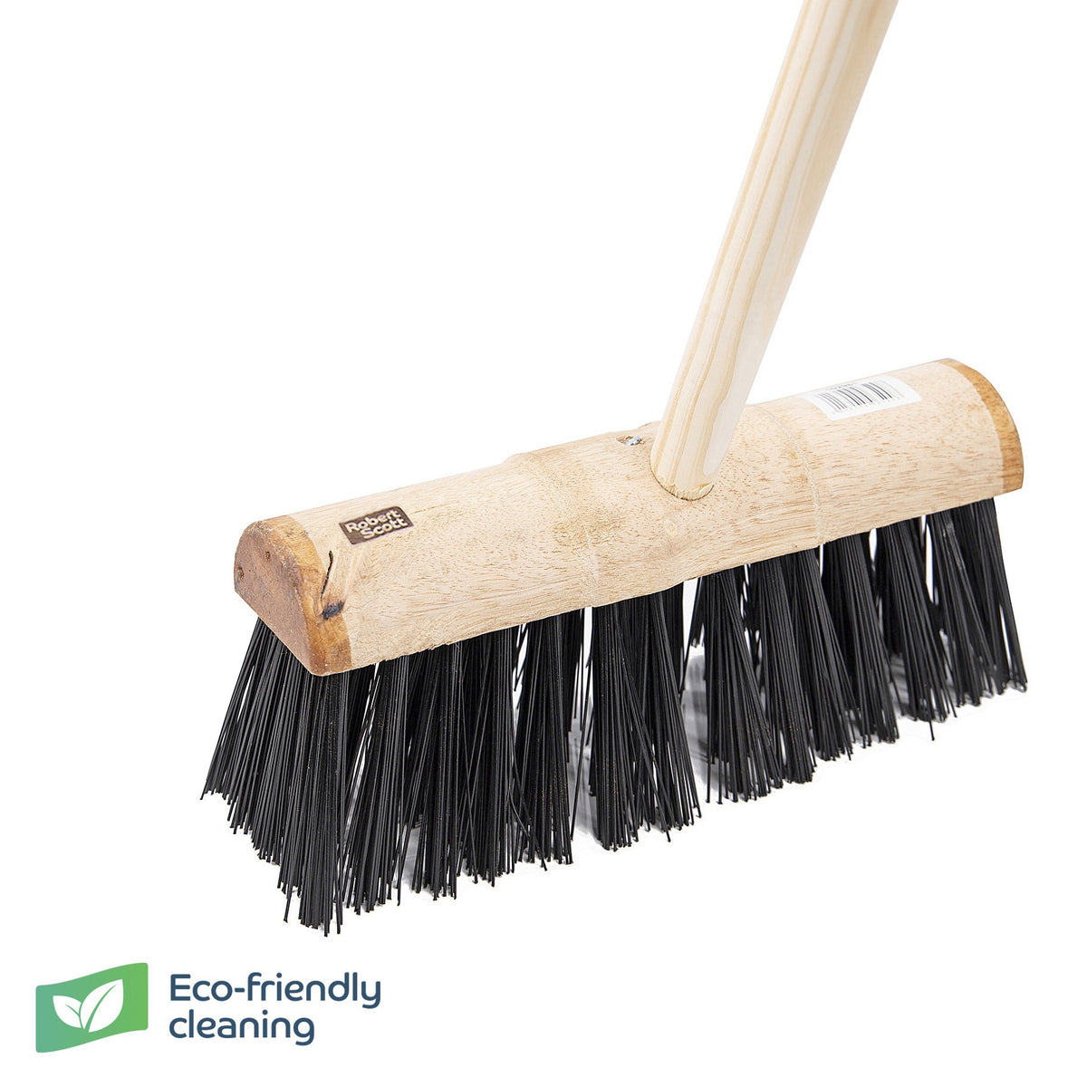 Robert Scott Wooden Broom FSC Round Yard PVC 13" & Handle 59"