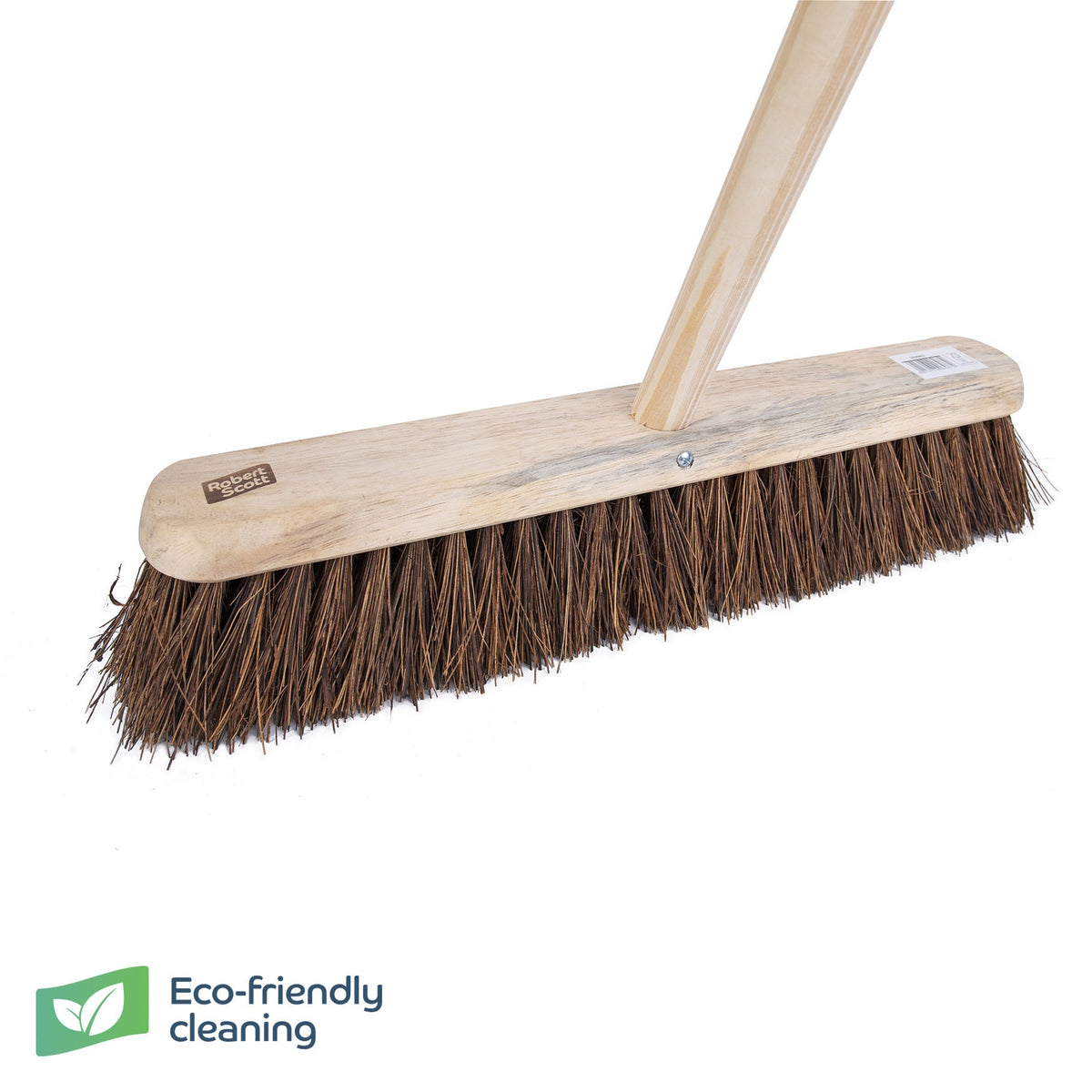 Robert Scott Wooden Broom FSC Platform Stiff 18" & Handle 55"