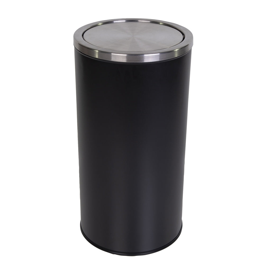 Robert Scott Swing Bin Black Steel 38L