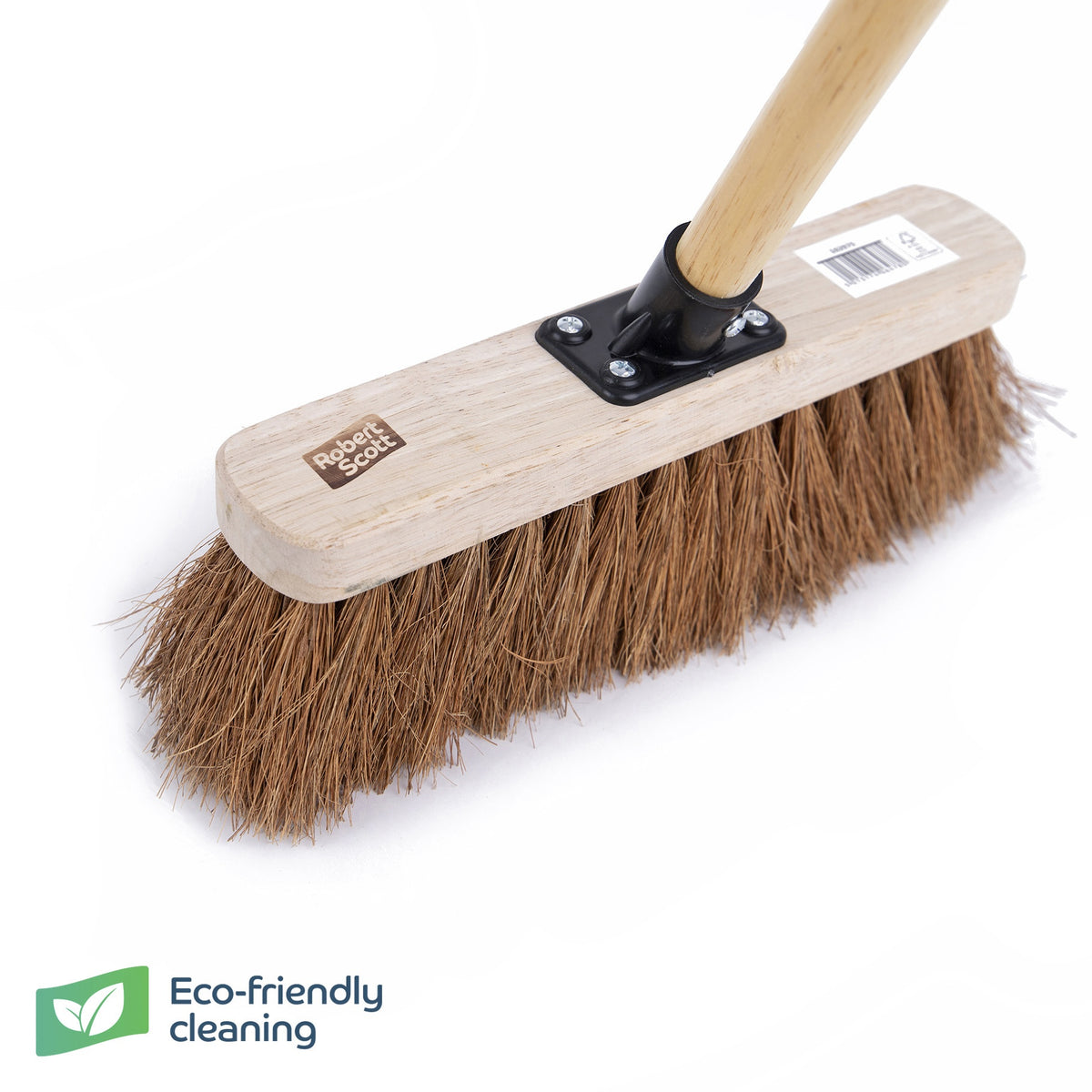 Robert Scott Wooden Broom FSC Flat Soft 11.5" S/K & Handle 47"