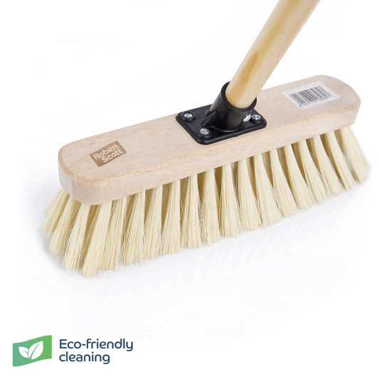 Robert Scott Wooden Broom FSC Flat Soft PVC 11.5" S/K & H/D 47"
