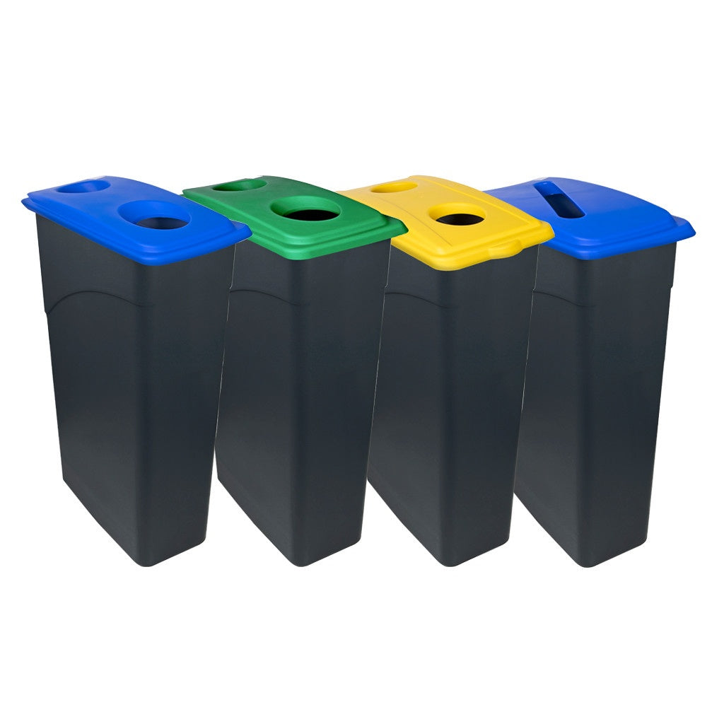 Robert Scott Recycling Wall Hugger Bin & Lid 90L