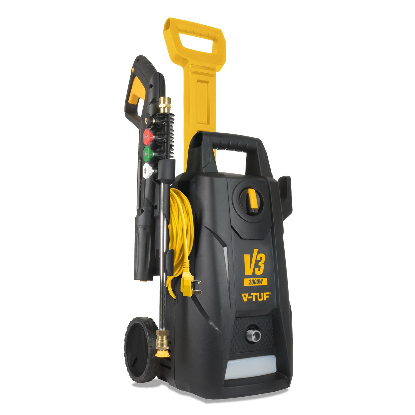 V-TUF V3-240 X2 2175psi 150Bar, 7.5L/min DIY Portable Electric Pressure Washer - HI-VIS HOSE & CABLE